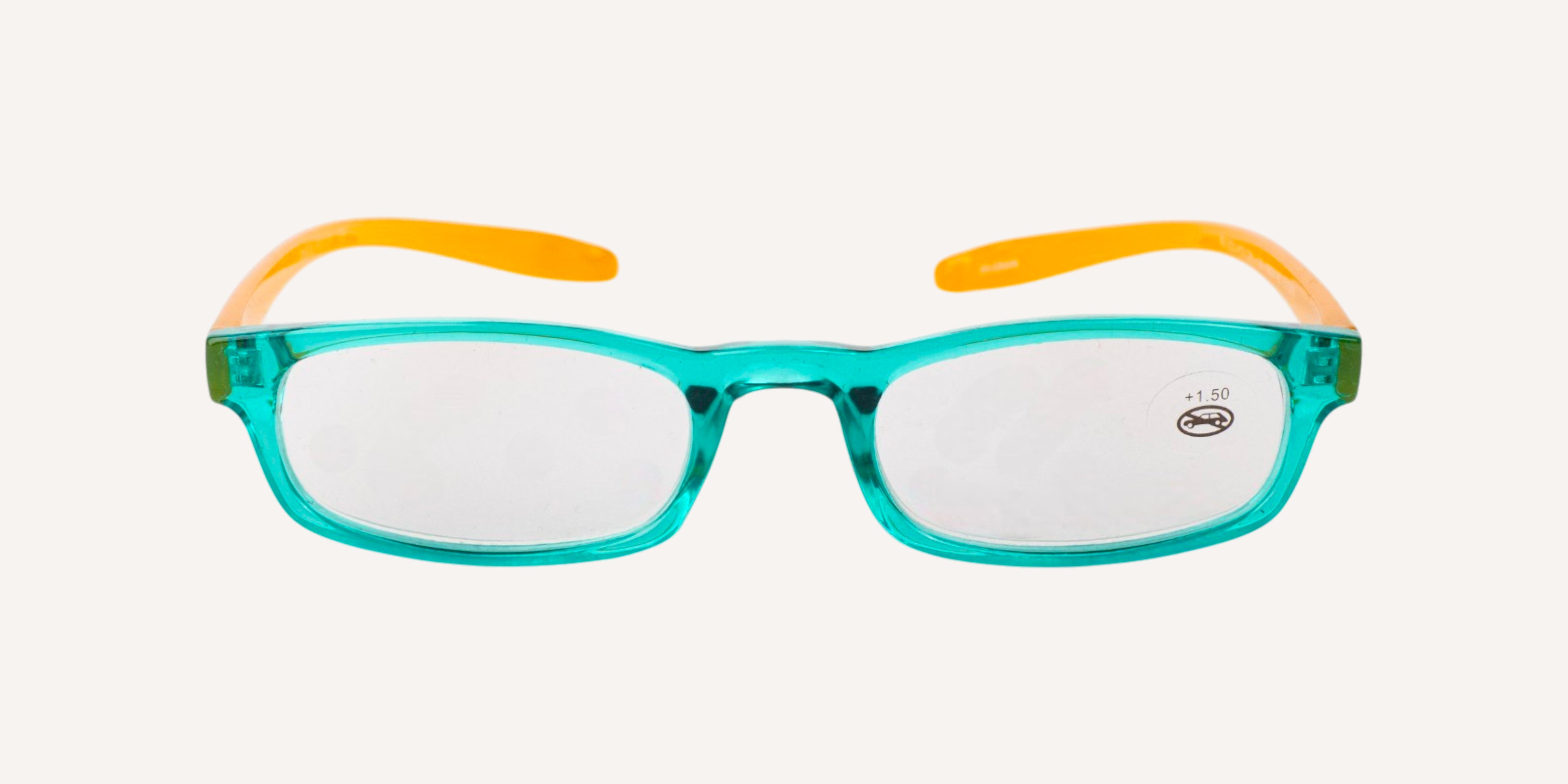 M&DO READERS 002U-PCK | Verdino Trasparente/Arancio Opaco | +1.00