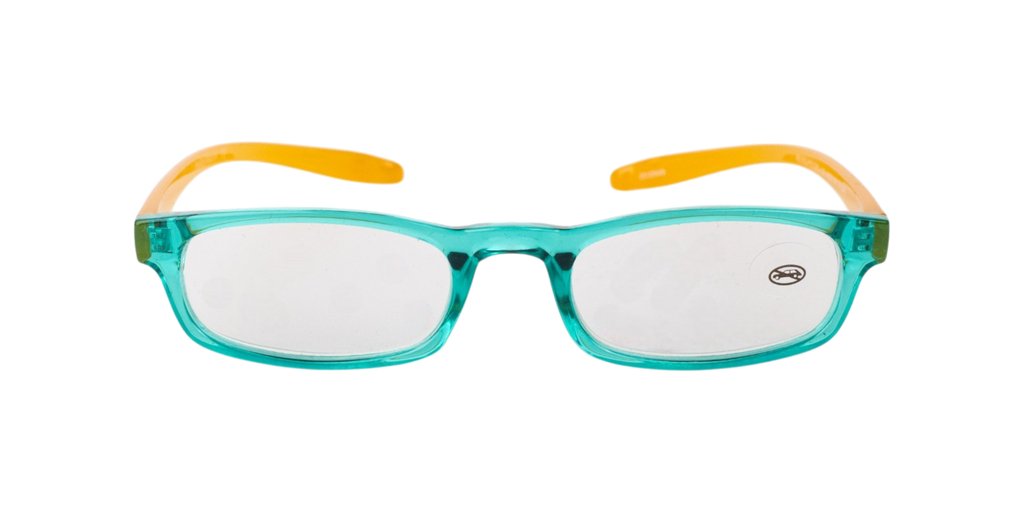 M&DO READERS 002U-PCK | Verdino Trasparente/Arancio Opaco | +2.50