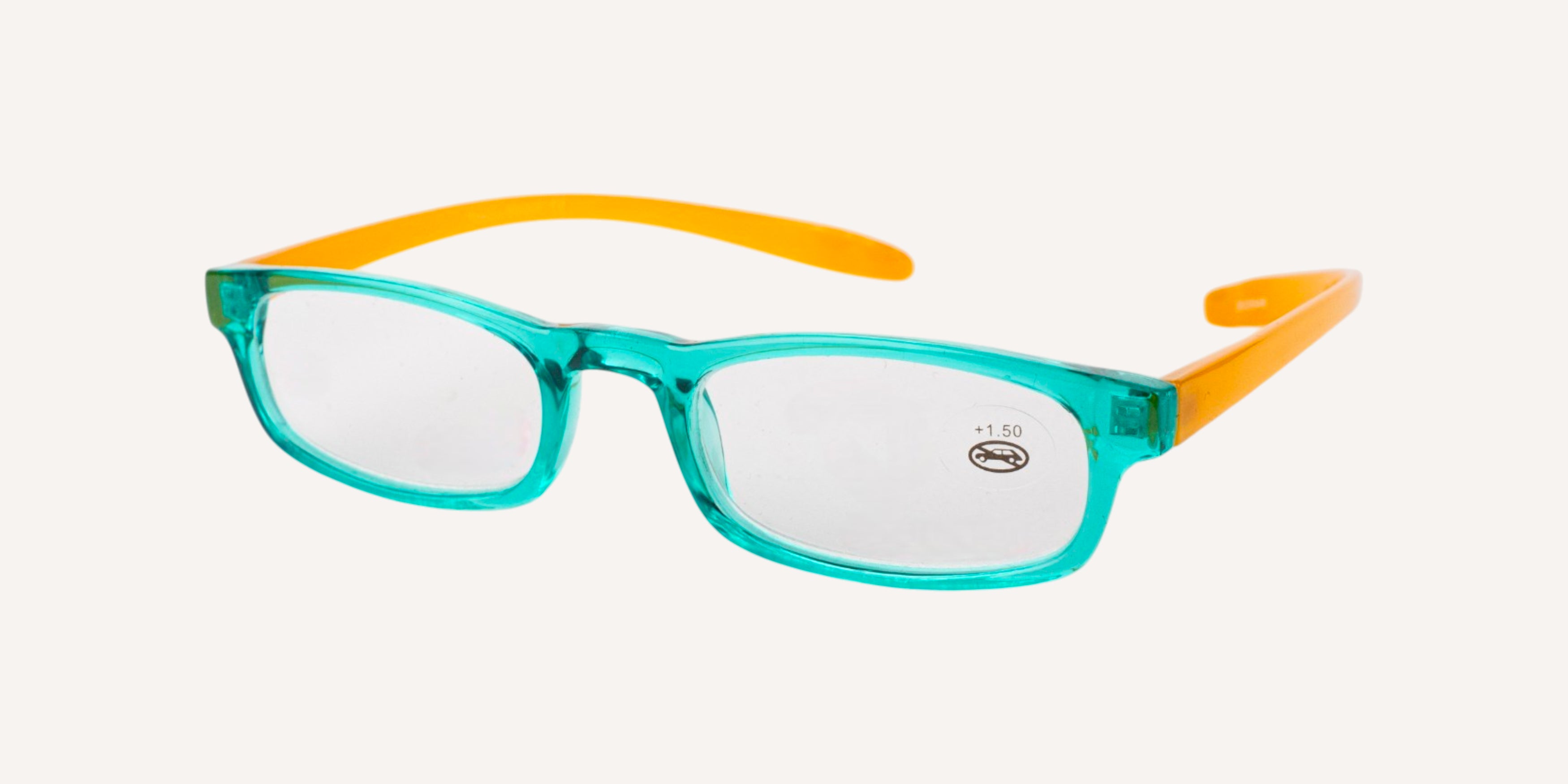 M&DO READERS 002U-PCK | Verdino Trasparente/Arancio Opaco | +1.00