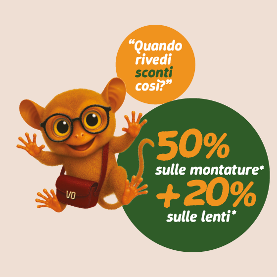APPROFITTA DEGLI SCONTI SUGLI OCCHIALI DA VISTA!